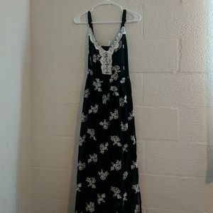 Black maxi with cross back